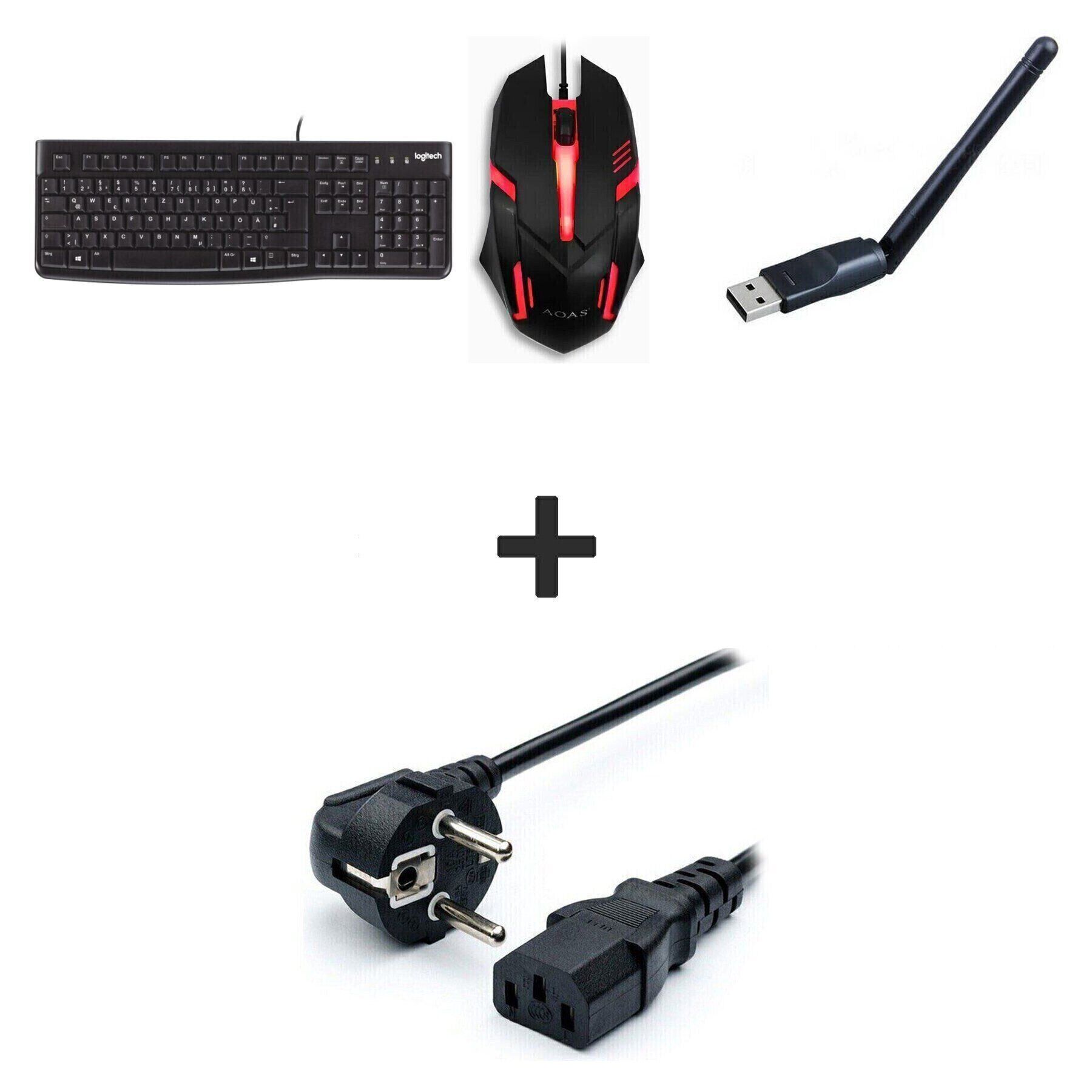 Новая мышка и клавиатура + Кабель питания + Wi-Fi USB адаптер
