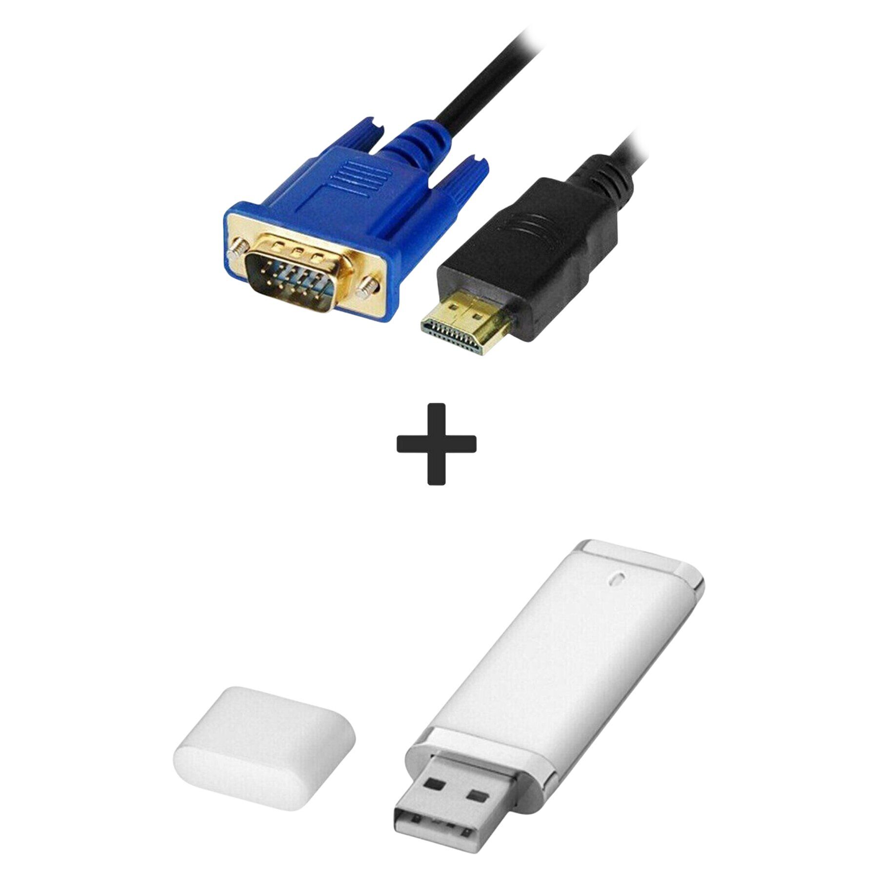 Кабель з HDMI на VGA + Флеш пам