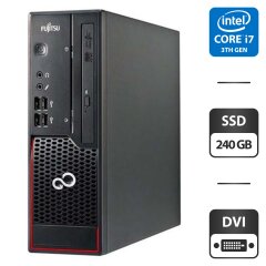 Компьютер Fujitsu Esprimo C710 SFF / Intel Core i7-3770 (4 (8) ядра по 3.4 - 3.9 GHz) / 8 GB DDR3 / 240 GB SSD / Intel HD Graphics 4000 / DVD-ROM / DVI