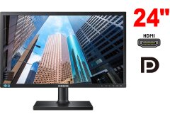 Монитор Samsung S24E650 / 24" (1920x1080) IPS / 1x HDMI, 1x DisplayPort, 1x VGA, 2x USB 2.0, 2x Audio / 2x 1W / Pivot + кабель питания