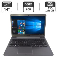 Ноутбук Samsung Series 5 / 14" (1366x768) TN / Intel Core i5-2467M (2 (4) ядра по 1.6 - 2.3 GHz) / 8 GB DDR3 / 16 GB SSD + 256 GB SSD / Intel HD Graphics 3000 / WebCam / VGA + Беспроводная мышка