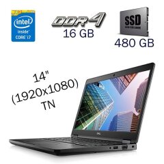 Ноутбук Dell Latitude 5491 / 14" (1920x1080) TN / Intel Core i7-8850H (6 (12) ядер по 2.6 - 4.3 GHz) / 16 GB DDR4 / 480 GB SSD / Intel UHD Graphics 630 / WebCam