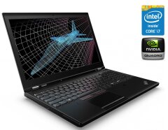 Мобільна робоча станція Lenovo ThinkPad P50s / 15.6" (1920x1080) IPS / Intel Core i7-6500U (2 (4) ядра по 2.5 - 3.1 GHz) / 16 GB DDR3 / 512 GB SSD / nVidia Quadro M500M, 2 GB DDR3, 64-bit / WebCam / Win 10 Pro
