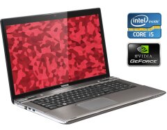Ноутбук А-класс Toshiba Satellite P870 / 17" (1600x900) TN / Intel Core i5-3210M (2 (4) ядра по 2.5 - 3.1 GHz) / 8 GB DDR3 / 120 GB SSD / nVidia GeForce GT 630M, 2 GB GDDR5, 128-bit / WebCam / DVD-RW