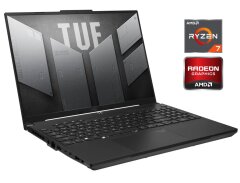 Ігровий ноутбук Asus TUF Gaming Advantage A16 FA617NS / 16" (2560x1600) IPS / AMD Ryzen 7 7735HS (8 (16) ядер по 3.2 - 4.75 GHz) / 16 GB DDR5 / 512 GB SSD / AMD Radeon RX 7600S, 8 GB GDDR6, 128-bit / WebCam