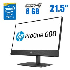 Моноблок HP ProOne 600 G4 All-in-One / 21.5" (1920x1080) IPS Touch / Intel Core i5-8500 (6 ядер по 3.0 - 4.1 GHz) / 8 GB DDR4 / 256 GB SSD + 500 GB HDD / Intel UHD Graphics 630 / WebCam