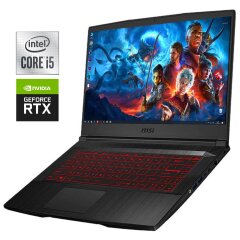 Игровой ноутбук MSI GF65 Thin 10UE / 15.6" (1920x1080) IPS / Intel Core i5-10500H (6 (12) ядер по 2.5 - 4.5 GHz) / 16 GB DDR4 / 512 GB SSD M.2 / nVidia GeForce RTX 3060, 6 GB GDDR6, 192-bit / WebCam