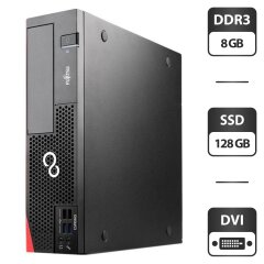 Компьютер Fujitsu Esprimo D556 E90 SFF / Intel Core i3-6100 (2 (4) ядра по 3.7 GHz) / 8 GB DDR4 / 128 GB SSD / Intel HD Graphics 530 / DVI