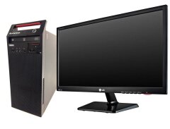Комплект ПК: Lenovo ThinkCentre E73 Tower / Intel Core i3-4170 (2 (4) ядра по 3.7 GHz) / 8 GB DDR3 / 500 GB HDD / Intel HD Graphics 4400 / DVD-ROM + Монитор LG IPS234T-PN / 23" (1920x1080) IPS / DVI, VGA