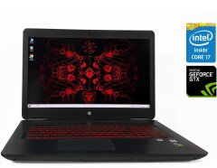 Игровой ноутбук HP Omen 17-w163dx / 17.3" (1920x1080) IPS / Intel Core i7-6700HQ (4 (8) ядра по 2.6 - 3.5 GHz) / 16 GB DDR4 / 128 GB SSD + 1000 GB HDD / nVidia GeForce GTX 1060, 6 GB GDDR5, 192-bit / WebCam / Win 10 Home
