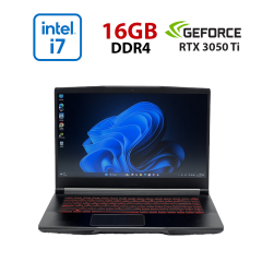 Игровой ноутбук Б-класс MSI GF63 Thin 11UD-408CA / 15.6" (1920x1080) IPS / Intel Core i7-11800H (8 (16) ядер по 1.9 - 4.6 GHz) / 16 GB DDR4 / 480 GB SSD / nVidia GeForce RTX 3050 TI, 4 GB GDDR6, 128-bit / WebCam