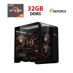 Новый игровой ПК 1stPlayer RT5 STALKER Tower / AMD Ryzen 5 8400F (6 (12) ядер по 4.2 - 4.7 GHz) / 32 GB DDR5 / 1000 GB SSD / nVidia GeForce RTX 5060 Ti, 8 GB GDDR7, 128-bit