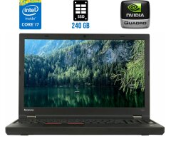 Мобільна робоча станція Б-клас Lenovo Thinkpad W541 / 15.6" (1920x1080) TN / Intel Core i7-4910MQ (4 (8) ядра по 2.9 - 3.9 GHz) / 16 GB DDR3 / 240 GB SSD / nVidia Quadro K2100M, 2 GB GDDR5, 128-bit / WebCam