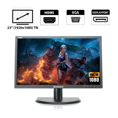 Монитор Lenovo LT2323p / 23" (1920x1080) TN WLED / VGA, HDMI, DP, USB Монитор Lenovo LT2323p / 23" (1920x1080) TN WLED / VGA, HDMI, DP, USB