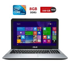 Ноутбук Б-класс Asus R556la / 15.6" (1366x768) TN / Intel Core i3-4030U (2 (4) ядра по 1.9 GHz) / 8 GB DDR3 / 500 GB HDD / Intel HD Graphics 4400 / WebCam / АКБ не работает