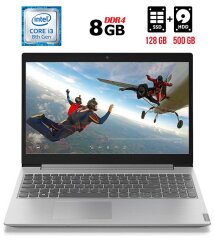 Ноутбук Б-клас Lenovo IdeaPad L340-15IWL / 15.6" (1920x1080) TN+film / Intel Core i3-8145U (2 (4) ядра по 2.1 - 3.9 GHz) / 8 GB DDR4 / 128 GB SSD + 500 GB HDD / Intel UHD Graphics 620 / WebCam / USB 3.1 / HDMI