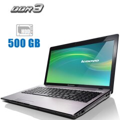 Ноутбук Б-клас Lenovo IdeaPad Z570 / 15.6" (1366x768) TN / Intel Core i3-2310M (2 (4) ядра по 2.1 GHz) / 4 GB DDR3 / 500 GB HDD / nVidia GeForce GT 520M, 1 GB DDR3, 64-bit / WebCam