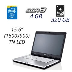 Ноутбук Fujitsu Lifebook E780 / 15.6" (1600x900) TN LED / Intel Core i5-560M (2 (4) ядра по 2.66 - 3.2 GHz) / 4 GB DDR3 / 320 GB HDD / nVidia GeForce GT 330M, 1 GB GDDR3, 128-bit / WebCam / DVD-RW / DP