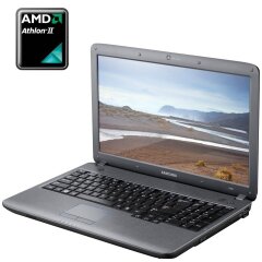 Ноутбук Samsung R525 / 15.6" (1366x768) TN / AMD Athlon II P340 (2 ядра по 2.2 -3.2 GHz) / 4 GB DDR3 / 320 GB HDD / AMD Radeon HD 4000 Graphics / WebCam 