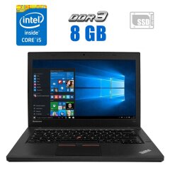 Ультрабук Lenovo ThinkPad T460 / 14" (1920x1080) IPS / Intel Core i5-6200U (2 (4) ядра по 2.3 - 2.8 GHz) / 8 GB DDR3 / 480 GB SSD / Intel HD Graphics 520 / WebCam