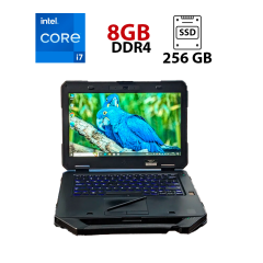 Защищенный ноутбук Dell Latitude 5414 Rugged / 14" (1920x1080) IPS Touch / Intel Core i7-6600U (2 (4) ядра по 2.6 - 3.4 GHz) / 8 GB DDR4 / 256 GB SSD / Intel HD Graphics 520 / WebCam