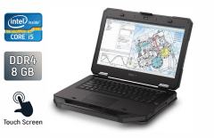 Защищенный ноутбук Dell Rugged Latitude 5414 / 14" (1366x768) TN Touch / Intel Core i5-6300U (2 (4) ядра по 2.4 - 3.0 GHz) / 8 GB DDR4 / 256 GB SSD / Intel HD Graphics 520 / WebCam / Fingerprint