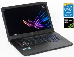 Игровой ноутбук Asus ROG Strix GL703VD-GC028T / 17.3&rdquo; (1920x1080) IPS / Intel Core i7-7700HQ (4 (8) ядреа по 2.8 - 3.8 GHz) / 16 GB DDR4 / 512 GB SSD / nVidia GeForce GTX 1050, 4 GB GDDR5, 128-bit / WebCam / Win 10 Home