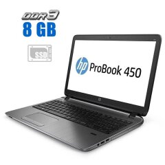 Ноутбук HP ProBook 450 G2 / 15.6" (1366x768) TN / Intel Core i3-5005U (2 (4) ядра по 2.0 GHz) / 8 GB DDR3 / 480 GB SSD / Intel HD Graphics 4400 / WebCam