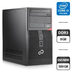 Компьютер Fujitsu Esprimo P420 E85 Tower / Intel Core i3-4130 (2 (4) ядра по 3.4 GHz) / 8 GB DDR3 / 500 GB SSD NEW / Intel HD Graphics 4400 / DVD-ROM / VGA