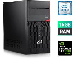 Игровой ПК Fujitsu Tower / Intel Core i7-6700 (4 (8) ядра по 3.4 - 4.0 GHz) / 16 GB DDR4 / 500 GB SSD / nVidia GeForce GTX 1660 Super, 6 GB GDDR6, 192-bit + Windows 10 в подарок