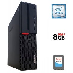 Комп'ютер Б-клас Lenovo ThinkCentre M700 SFF / Intel Core i5-6500 (4 ядра по 3.2 - 3.6 GHz) / 8 GB DDR4 / 256 GB SSD / Intel HD Graphics 530 / DisplayPort