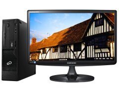 ПК: Fujitsu Esprimo E510 E85+ SFF / Intel Core i3-2130 (2 (4) ядра по 3.4 GHz) / 8 GB DDR3 / 120 GB SSD NEW /  Intel HD Graphics 2000 / DVD-ROM + Монитор Samsung S19A100N / 19" (1366x768) TN / 1x VGA