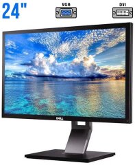Монитор Dell Professional P2411H / 24" (1920x1080) TN / VGA, DVI, USB-Hub / VESA 100x100 + Кабель питания