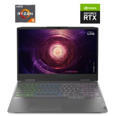 Игровой ноутбук Lenovo LOQ 15ARP9 / 15.6" (1920x1080) IPS / AMD Ryzen 5 7235HS (4 (8) ядра по 3.2 - 4.2 GHz) / 12 GB DDR5 / 512 GB SSD NVMe / nVidia GeForce RTX 4050, 6 GB GDDR6, 96-bit / WebCam