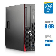 Компьютер Fujitsu Esprimo D756 SFF / Intel Core i7-6700 (4 (8) ядра по 3.4 - 4.0 GHz) / 8 GB DDR4 / 240 GB SSD NEW / Intel HD Graphics 530 / DVI / DisplayPort