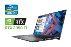Ігровий ноутбук Dell Vostro 15 7510 / 15.6" (1920x1080) IPS / Intel Core i7-11800H (8 (16) ядер по 2.3 - 4.6 GHz) / 16 GB DDR4 / 1000 GB SSD / nVidia GeForce RTX 3050 Ti, 4 GB GDDR6, 128-bit / WebCam / Fingerprint / Windows 10