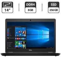 Ультрабук Dell Latitude 5490 / 14" (1366x768) TN / Intel Core i5-8350U (4 (8) ядра по 1.7 - 3.6 GHz) / 8 GB DDR4 / 256 GB SSD M.2 / Intel UHD Graphics 620 / WebCam + Мишка та килимок