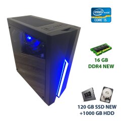 Aerocool Bolt Tower / Intel Core i5-6400 (4 ядра по 2.7 - 3.3 GHz) / 16 GB DDR4 NEW / 120 GB SSD NEW+1000 GB HDD / nVidia GeForce GTX 1060, 3 GB GDDR5, 192-bit / 420W