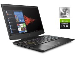Игровой ноутбук HP Omen 15-dh1053nr / 15.6" (1920x1080) IPS / Intel Core i7-10750H (6 (12) ядер по 2.6 - 5.0 GHz) / 32 GB DDR4 / 512 GB SSD / nVidia GeForce RTX 2070 Max-Q, 8 GB GDDR6, 256-bit / WebCam / Win 10 Home
