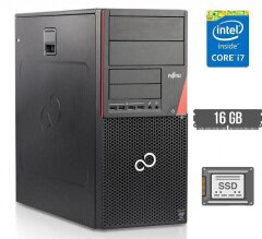 Комп'ютер Fujitsu Esprimo P720 E85+ Tower / Intel Core i7-4790 (4 (8) ядра по 3.6 - 4.0 GHz) / 16 GB DDR3 / 240 GB SSD / Intel HD Graphics 4600 / 280W / DisplayPort