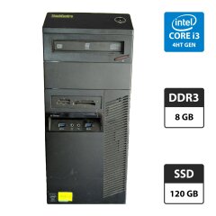 Комп'ютер Lenovo ThinkCentre М83 Tower / Intel Core i3-4130 (2 (4) ядра по 3.4 GHz) / 8 GB DDR3 / 120 GB SSD / Intel HD Graphics 4400 / VGA / DisplayPort / USB 3.0 / DVD-ROM