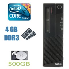Lenovo ThinkCentre M93p Desktop / Intel Core i5-4570 (4 ядра по 3.2-3.6 GHz) / 4GB DDR3 / 500GB HDD / USB 3.0