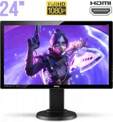Монитор BenQ GL2450HT / 24" (1920x1080) TN / DVI, VGA, HDMI, Audio / VESA 100x100 / Встроенные колонки 2x 2W