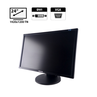Монитор Samsung SyncMaster 2443BW / 24" (1920x1200) TN / DVI, VGA + Кабель питания Монитор Samsung SyncMaster 2443BW / 24" (1920x1200) TN / DVI, VGA + Кабель питания