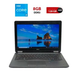 Нетбук Dell Latitude E7250 / 12.5" (1366x768) TN / Intel Core i5-5300U (2 (4) ядра по 2.3 - 2.9 GHz) / 8 GB DDR3 / 128 GB SSD / Intel HD Graphics 5500 / WebCam / HDMI