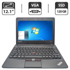 Нетбук Б-клас Lenovo ThinkPad X121e / 12.1" (1366x768) TN / AMD E-450 (2 ядра по 1.65 GHz) / 6 GB DDR3 / 120 GB SSD / AMD Radeon HD 6320 Graphics / WebCam / АКБ не тримає