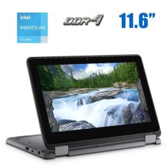 Ноутбук-трансформер Dell Latitude 3120 2-in-1 / 11.6" (1366x768) IPS Touch / Intel Pentium Silver N6000 (4 ядра по 1.1 - 3.3 GHz) / 4 GB DDR4 / 256 GB SSD M.2 / Intel UHD Graphics / WebCam / Windows 10 Pro