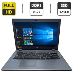 Ноутбук Б-класс Acer Aspire E5-771G / 17.3" (1920x1080) TN / Intel Core i5-4210U (2 (4) ядра по 1.7 - 2.7 GHz) / 8 GB DDR3 / 128 GB SSD / Intel HD Graphics 4400 / WebCam / DVD-ROM