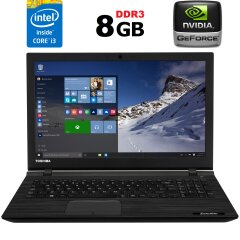 Ноутбук Б-класс Toshiba Satellite C55-C-18J / 15.6" (1366x768) TN / Intel Core i3-4005U (2 (4) ядра по 1.7 GHz) / 8 GB DDR3 / 256 GB SSD / nVidia GeForce 920M, 1 GB DDR3, 64-bit / WebCam / HDMI