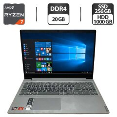 Ноутбук Lenovo IdeaPad S145 / 15.6" (1366x768) TN / AMD Ryzen 7 3700U (4 (8) ядра по 2.3 - 4.0 GHz) / 20 GB DDR4 / 256 GB SSD + 1000 GB HDD / AMD Radeon RX Vega 10 / WebCam